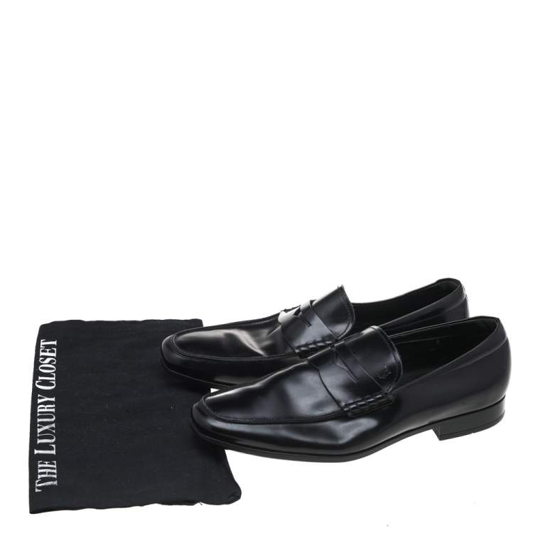 مملوكة مسبقًا Tod's Black Leather Slip On Loafers Size 42