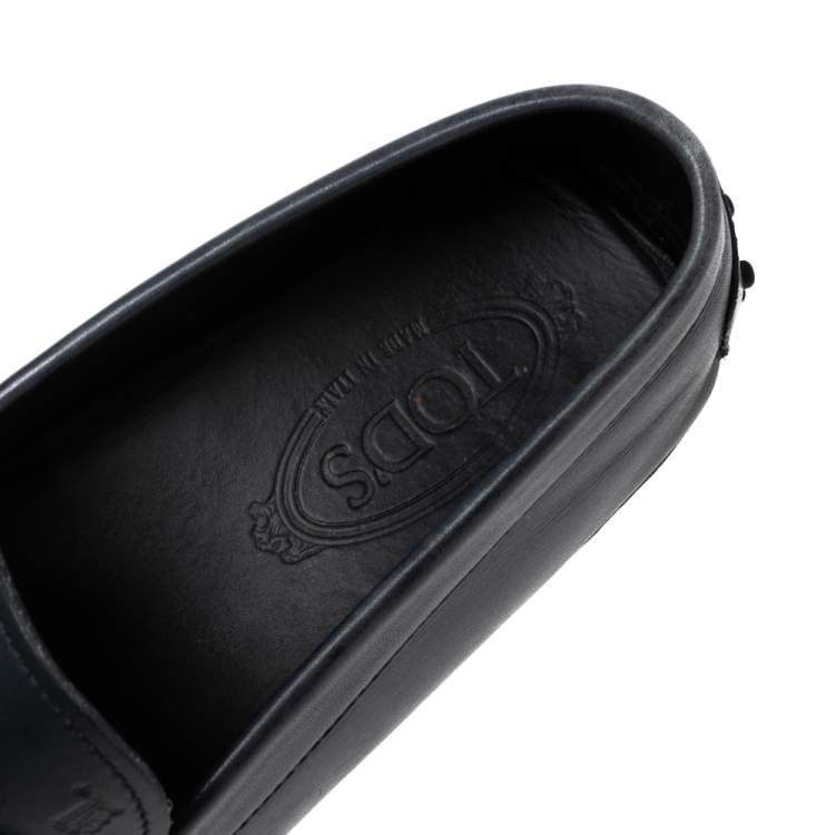 مملوكة مسبقًا Tod's Navy Blue Leather Penny Loafers Size 42.5