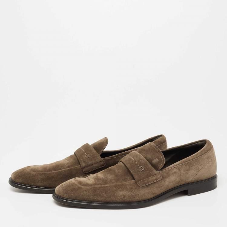 مملوكة مسبقًا Tod's Brown Suede Slip-on Loafers Size 42.5