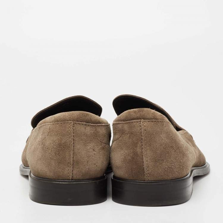 مملوكة مسبقًا Tod's Brown Suede Slip-on Loafers Size 42.5