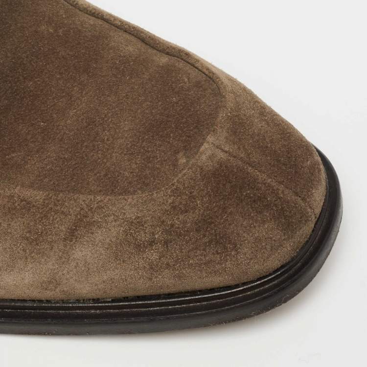 مملوكة مسبقًا Tod's Brown Suede Slip-on Loafers Size 42.5