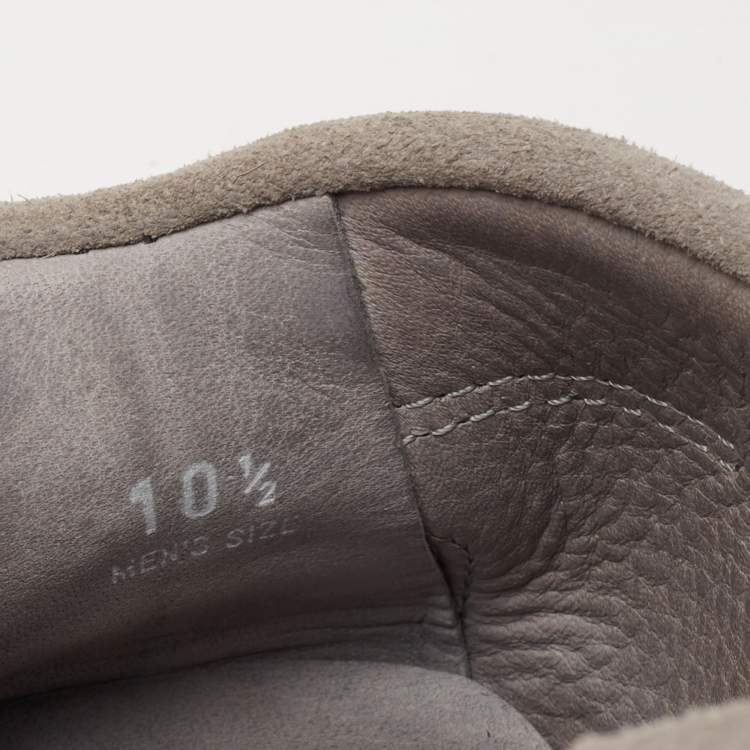 Pre Owned Tods Grey Suede Bow Slip On Loafers Size 45