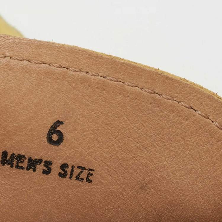 Pre Owned Tods Yellow Suede Gommino Double T Driving Loafers Size 39.5