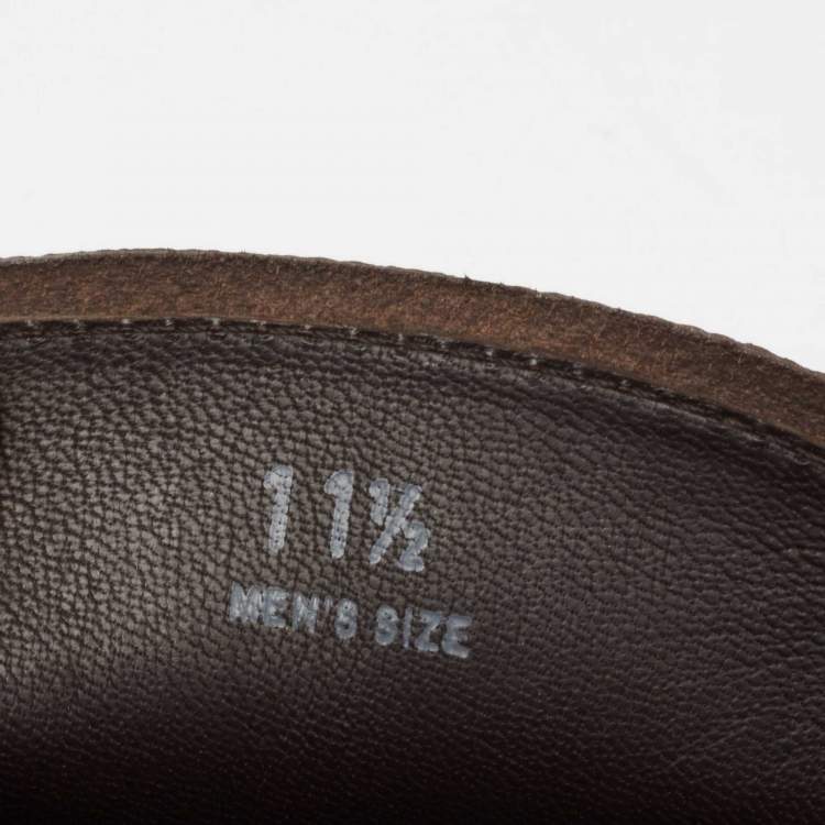 مملوكة مسبقًا Tod's Dark Brown Leather Slip On Driving Loafers Size 46.5