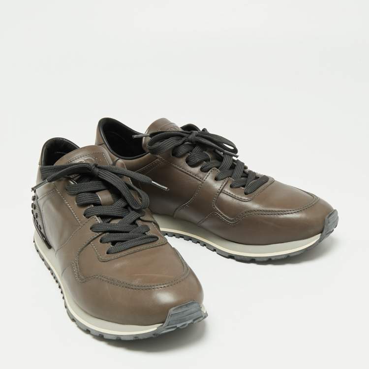 Pre Owned Tod's Grey Leather Low Top Sneakers Size 42