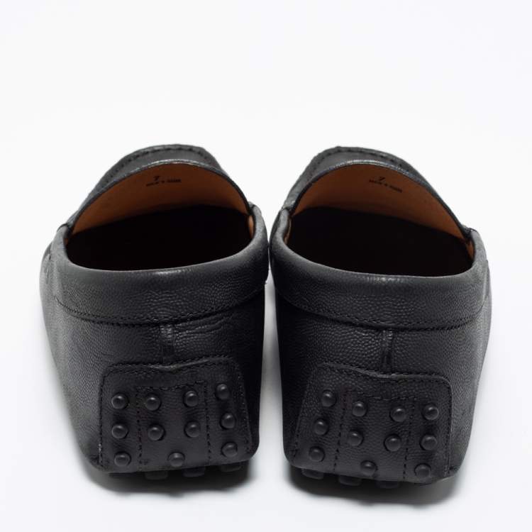 Pre Owned Tod's Black Leather Penny Loafers Size 41 