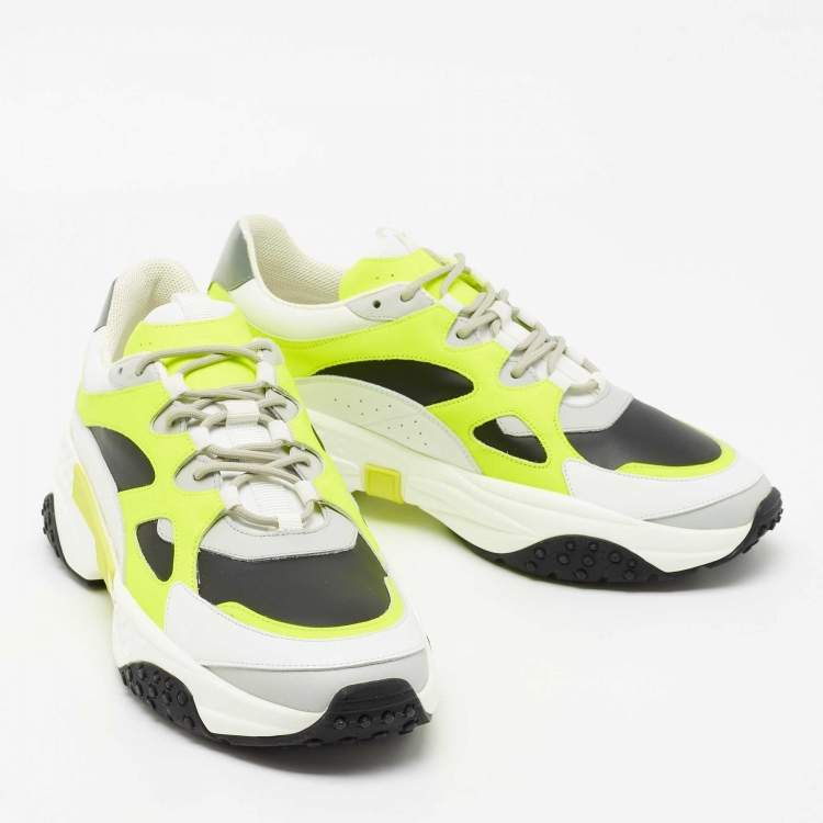 Pre Owned Tod's Tri-Color Leather Active Sporty Sneakers Size 43