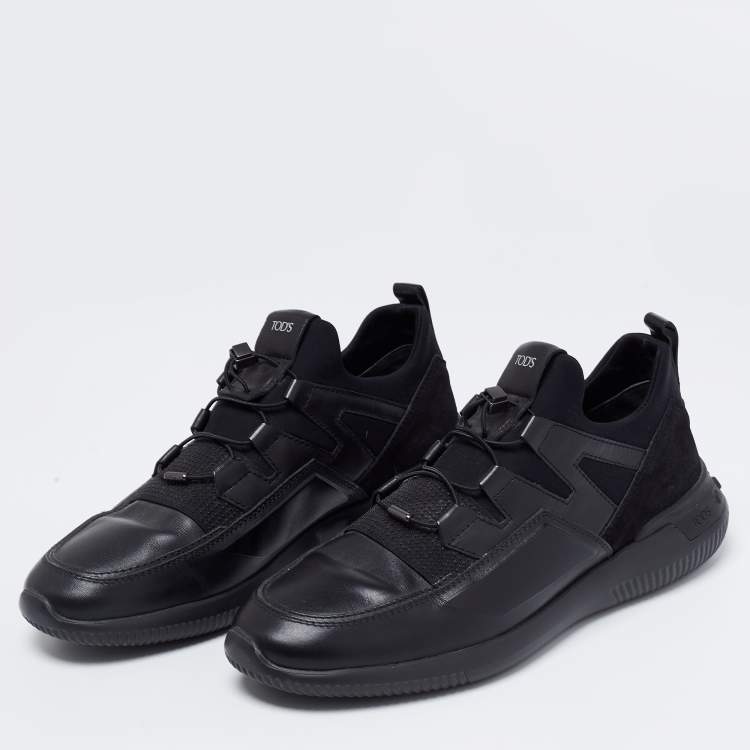 Pre Owned Tod's Black Leather Slip on sneakers Size 41