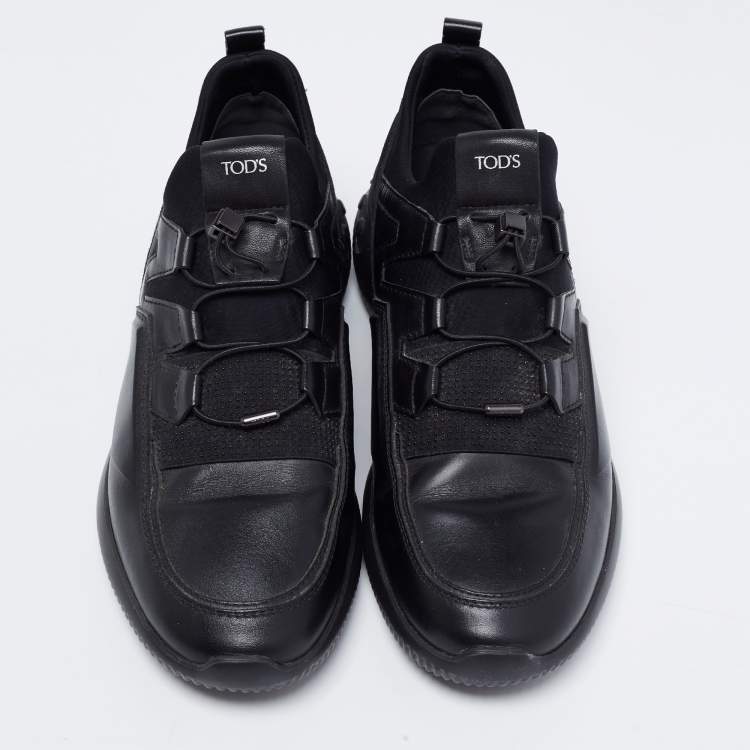 Pre Owned Tod's Black Leather Slip on sneakers Size 41
