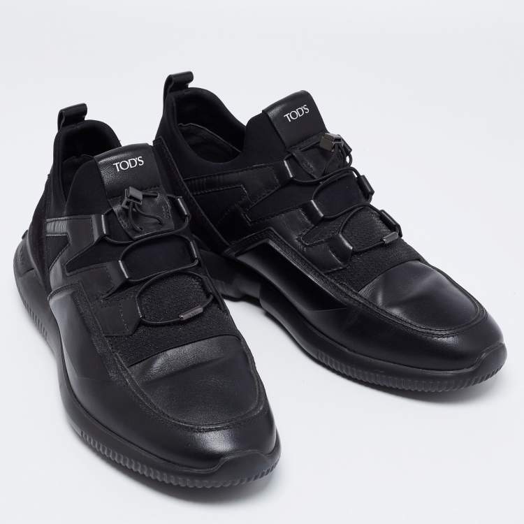 Pre Owned Tod's Black Leather Slip on sneakers Size 41