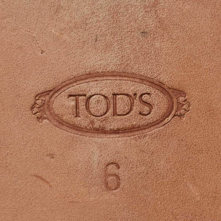 Pre Owned Tod's Brown Suede Slip On Loafers Size 39.5