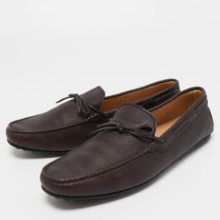 مملوكة مسبقًا Tod's Brown Leather Slip On Loafers Size 45.5