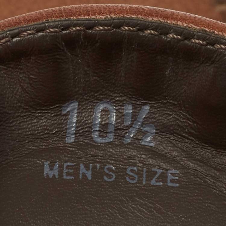Pre Owned Tod's Brown Suede Bow Slip On Loafers Size 45