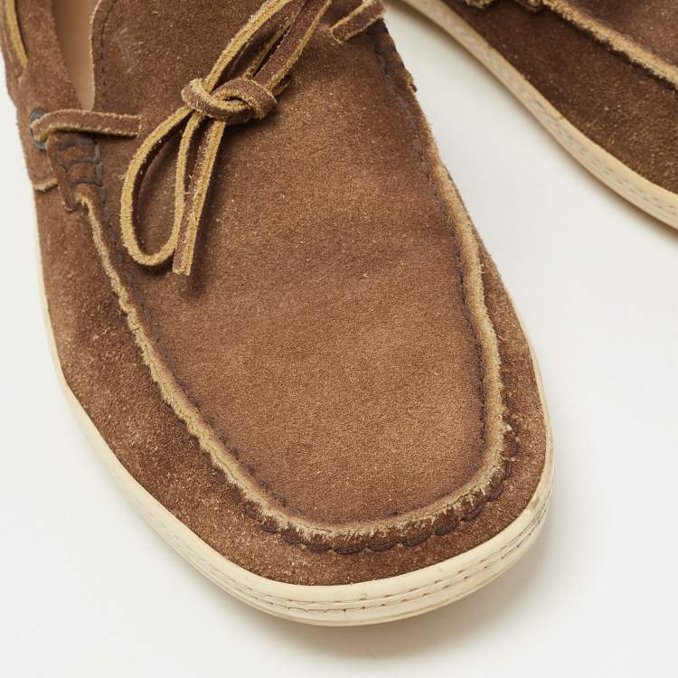 مملوكة مسبقًا Tod's Light Brown Suede Gommino Loafers Size 41