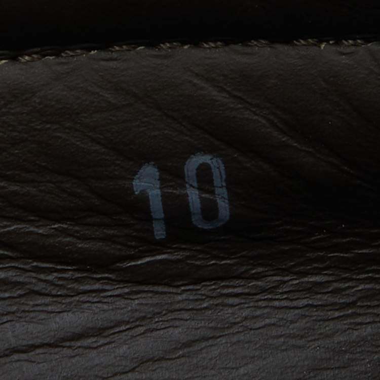 Pre Owned Tod's Brown Suede Buckle Driver Loafers Size 44.5