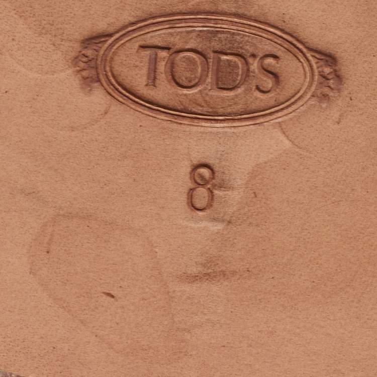 Pre Owned Tod's Brown Leather Lace Up Oxfords Size 42