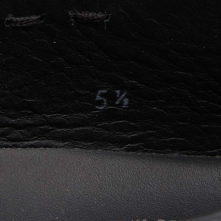 Pre Owned Tod's Black Leather Double T Slip On Loafers Size 39