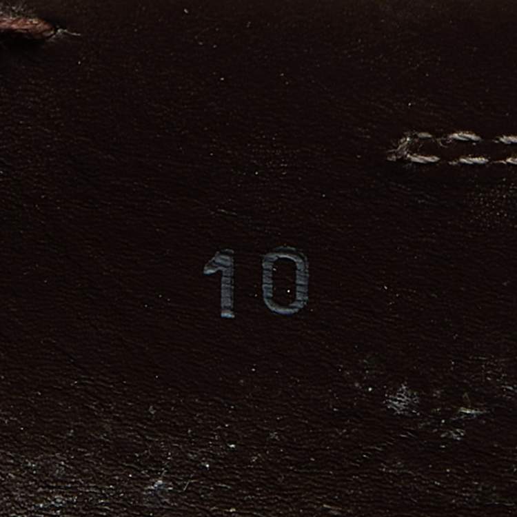 Pre Owned Tod's Brown Leather Bit Slip On Loafers Size 44.5
