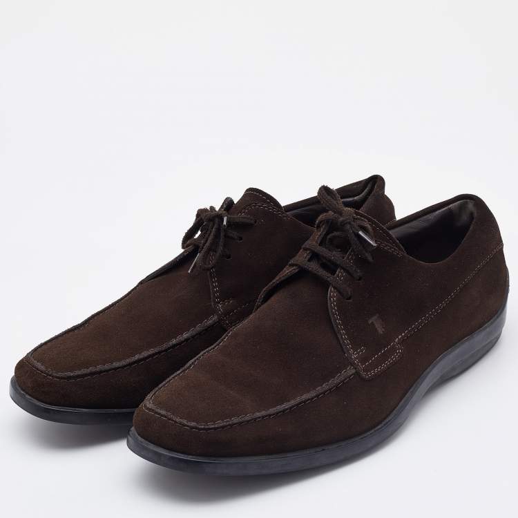 مملوكة مسبقًا Tod's Brown Suede Slip On Loafers Size 41