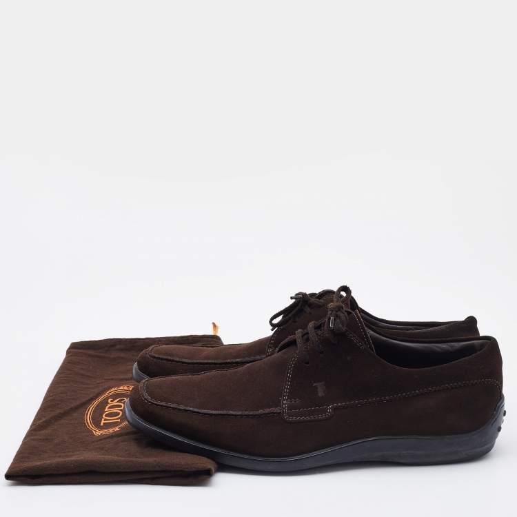 مملوكة مسبقًا Tod's Brown Suede Slip On Loafers Size 41