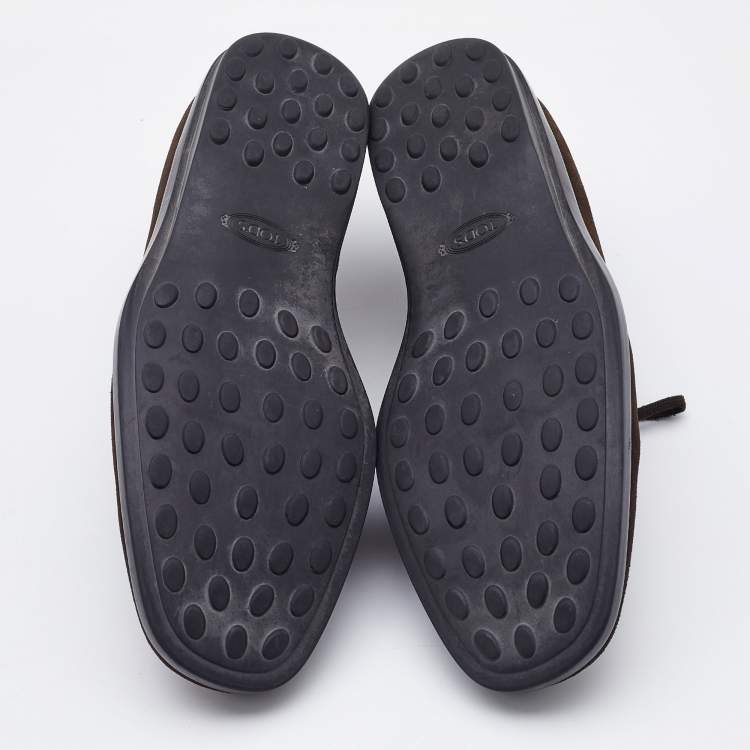 مملوكة مسبقًا Tod's Brown Suede Slip On Loafers Size 41