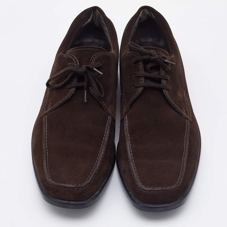 مملوكة مسبقًا Tod's Brown Suede Slip On Loafers Size 41