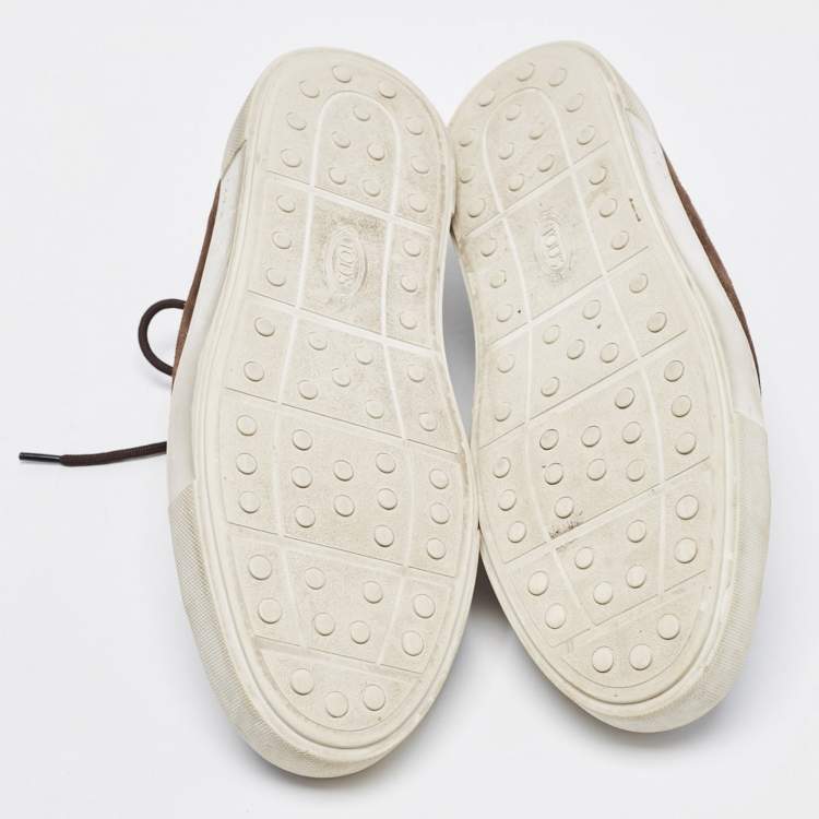 Pre Owned Tod's Brown Suede Low Top Sneakers Size 41