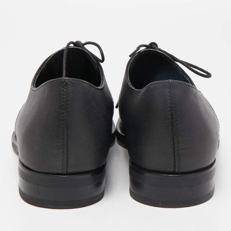 Pre Owned Tod's Black Leather Lace Up Derby Size 42