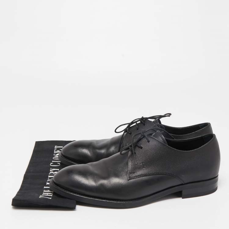 Pre Owned Tod's Black Leather Lace Up Derby Size 42