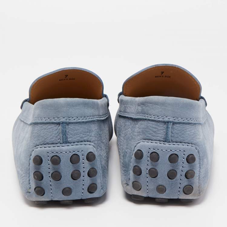 مملوكة مسبقًا Tod's Blue Nubuck Leather Slip On Loafers Size  41
