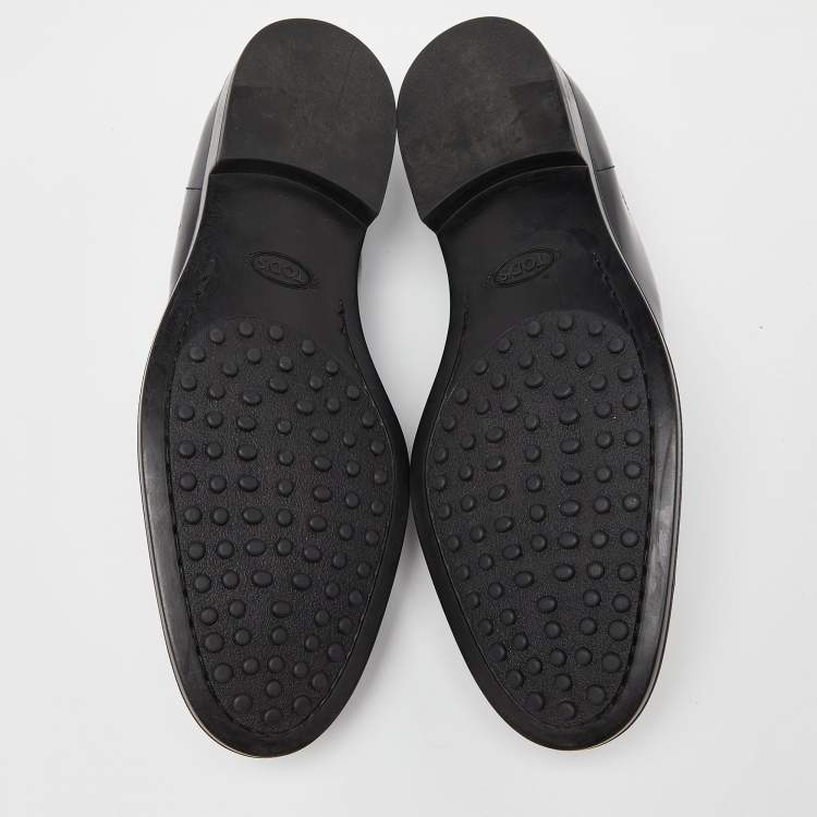 Pre Owned Tod's Black Patent Leather Slip on Loafers Size 39.5