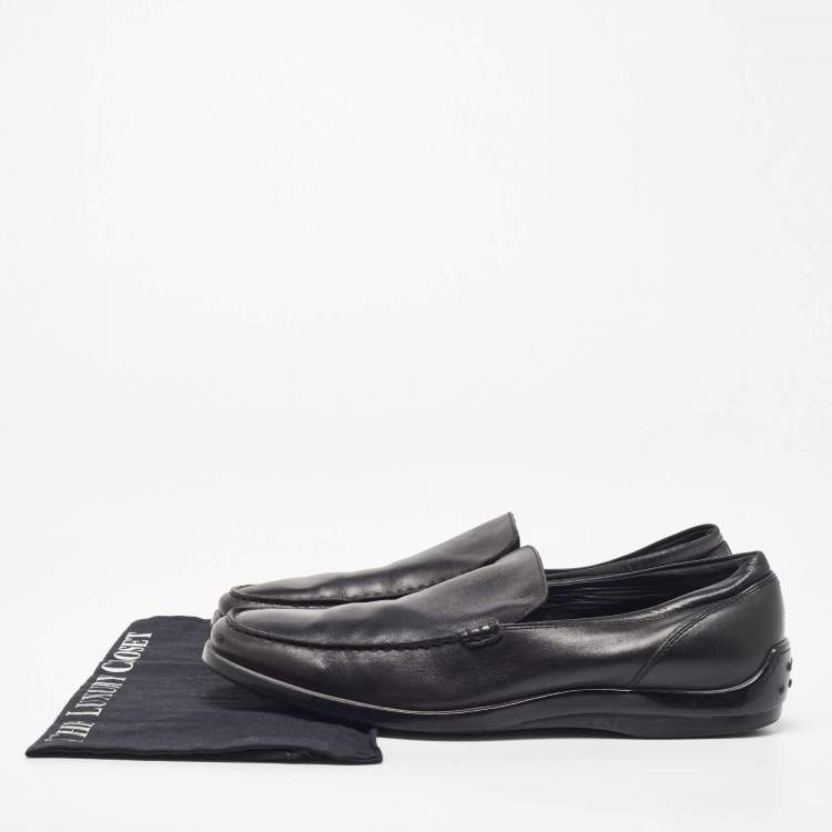 مملوكة مسبقًا Tod's Black Leather Slip On Loafers Size 44