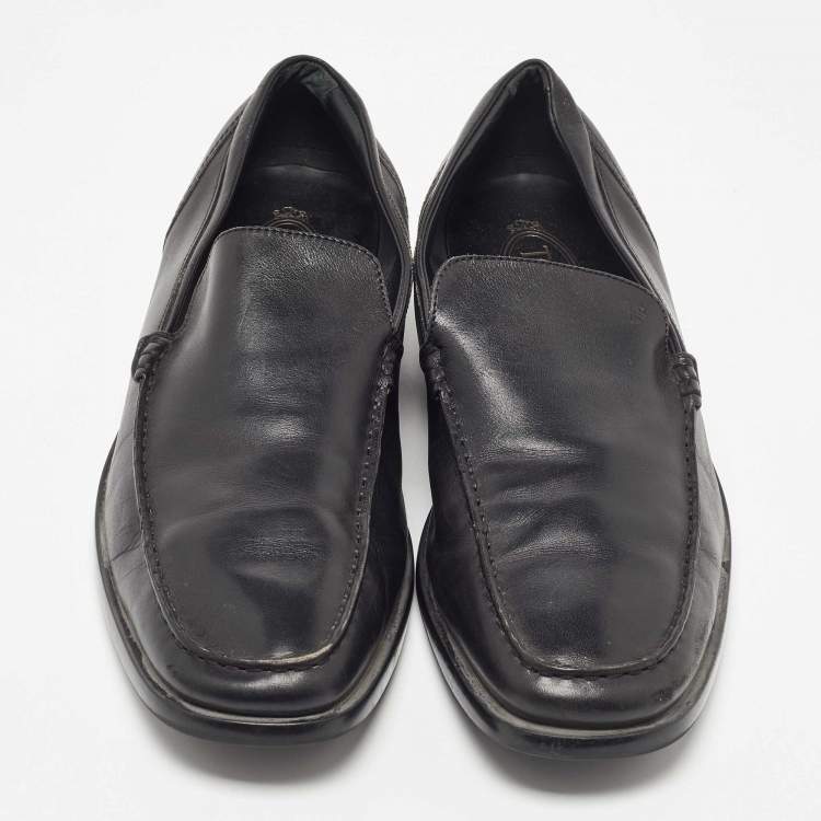 مملوكة مسبقًا Tod's Black Leather Slip On Loafers Size 44