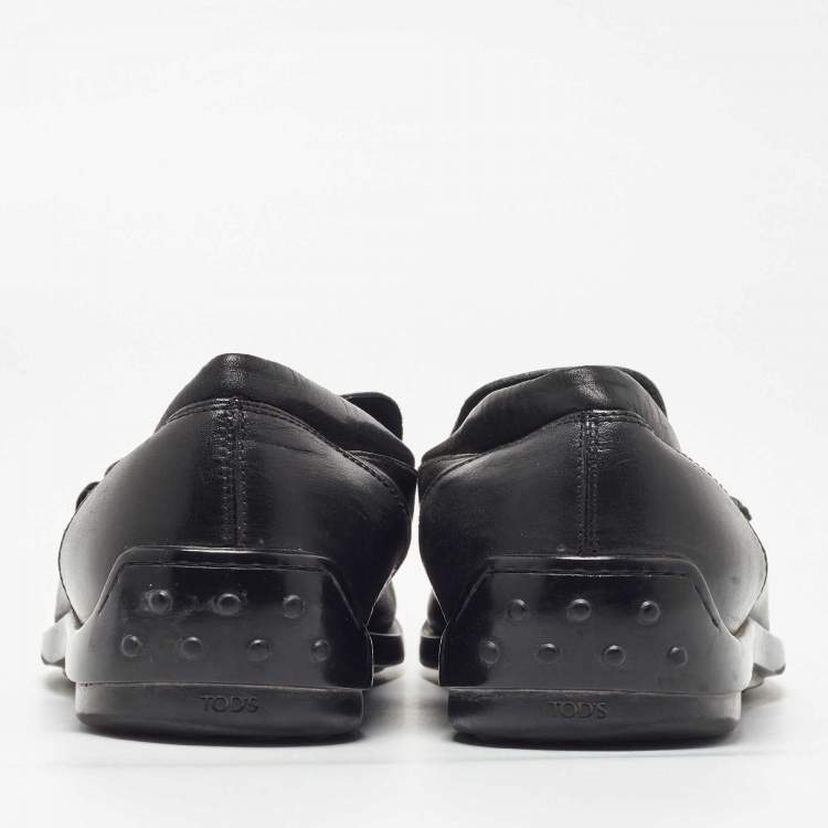 مملوكة مسبقًا Tod's Black Leather Slip On Loafers Size 44