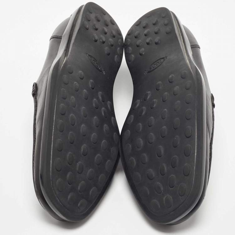 مملوكة مسبقًا Tod's Black Leather Slip On Loafers Size 44