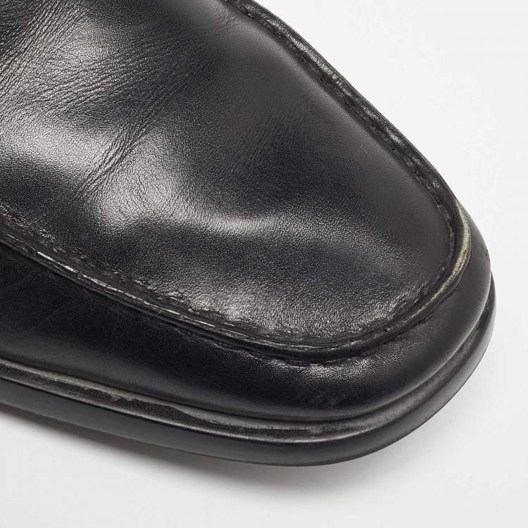 مملوكة مسبقًا Tod's Black Leather Slip On Loafers Size 44