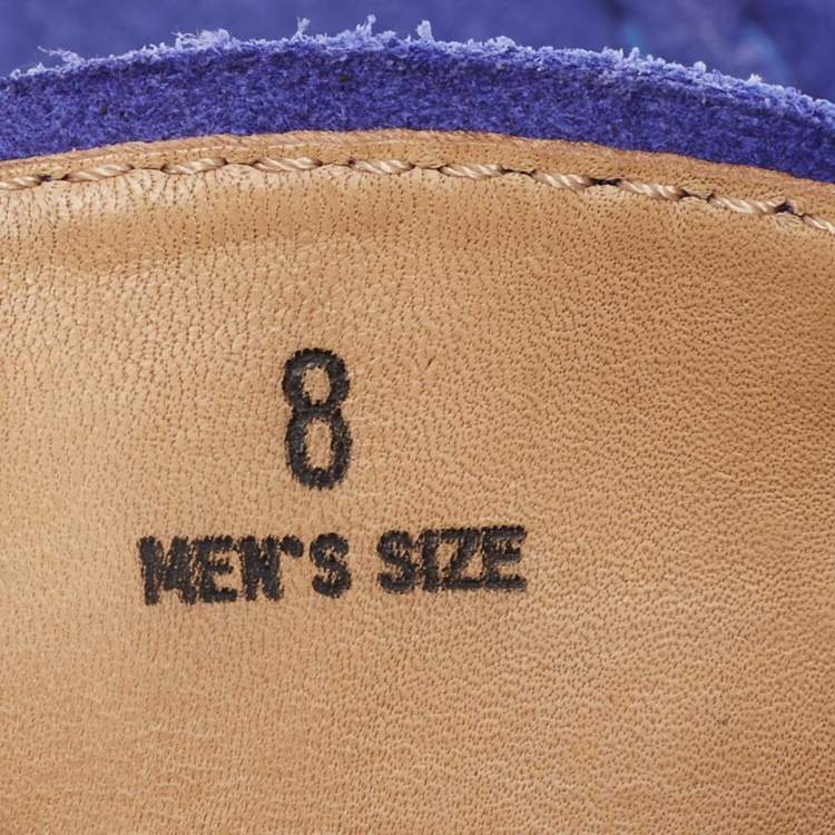 Pre Owned Tod's Blue Suede Bow Slip On Loafers Size 42