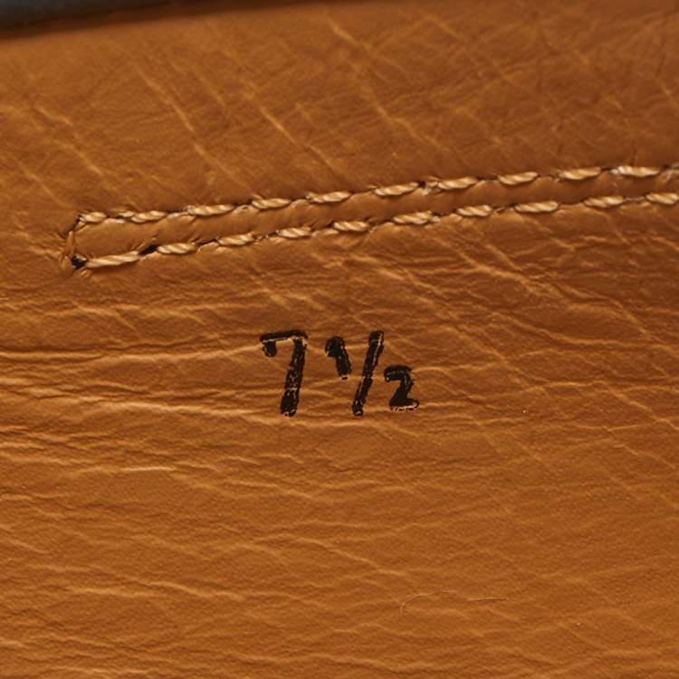 Pre Owned Tod's Light Brown Leather Slip On Loafers Size 41.5