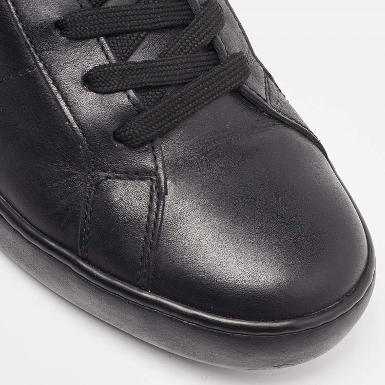 Pre Owned Tod's Black Leather Low Top Sneakers Size 44