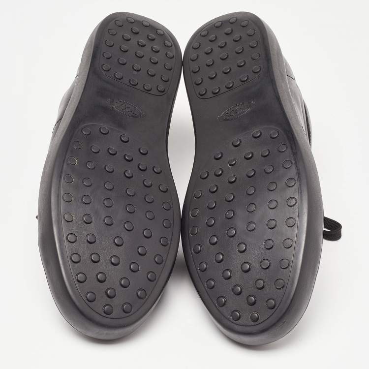 Pre Owned Tod's Black Leather Low Top Sneakers Size 44
