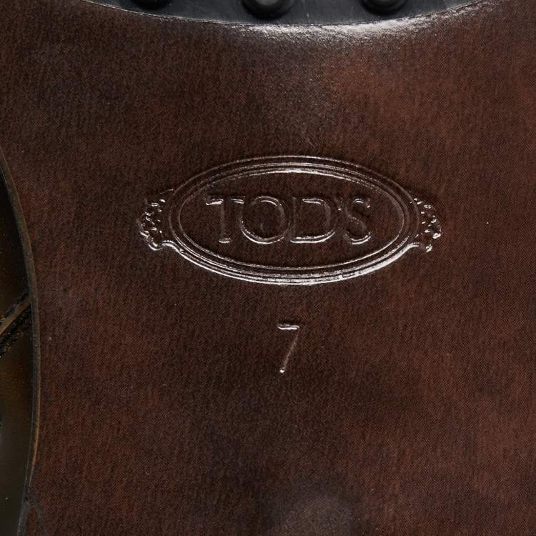Pre Owned Tod's Brown Ombre Leather Chelsea Boots Size 41