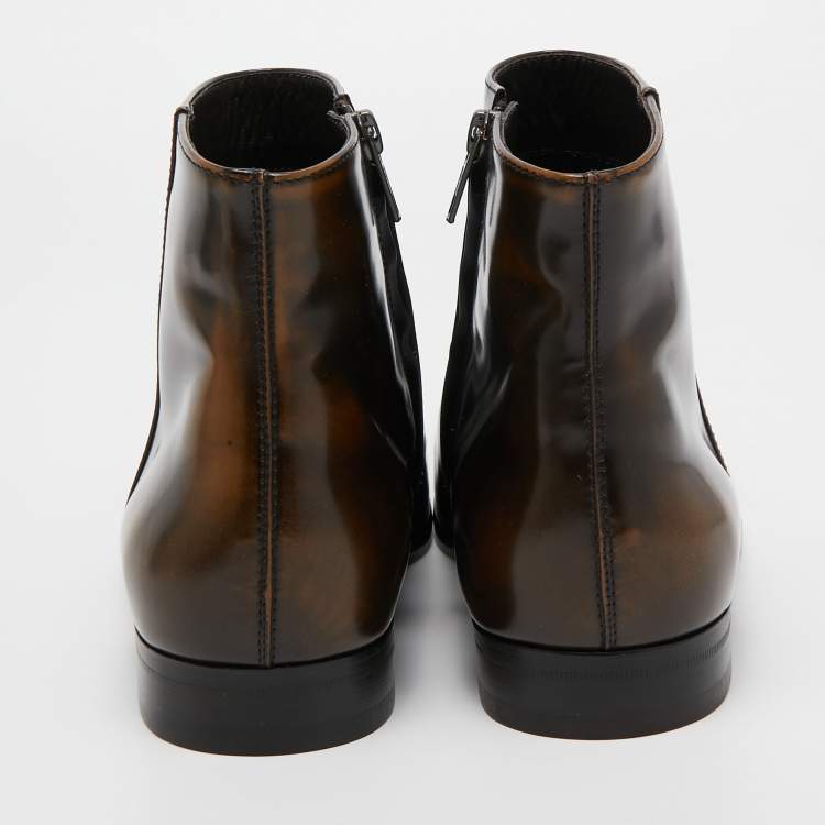 Pre Owned Tod's Brown Ombre Leather Chelsea Boots Size 41