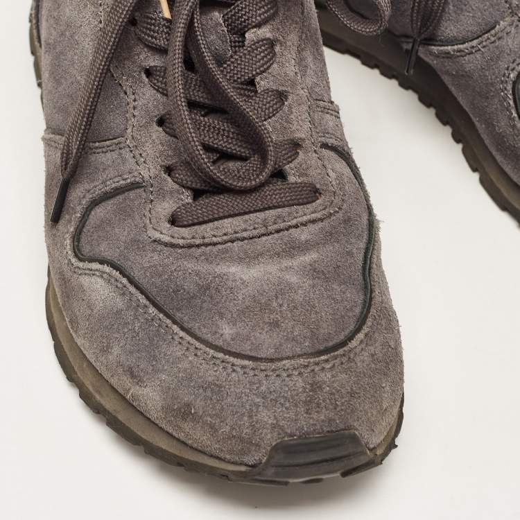 Pre Owned Tod's Grey Suede Low Top Sneakers Size 41.5