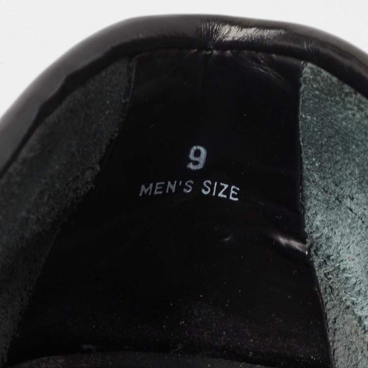 Pre Owned Tod's Black Perforated Leather Bow Loafers Size 43