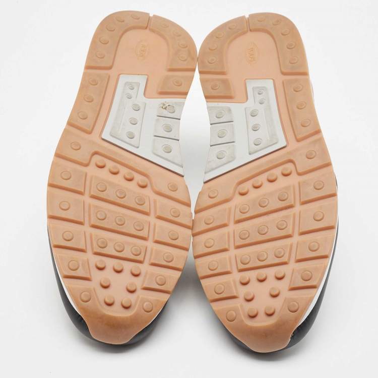 Pre Owned Tod's Multicolor Leather and Mesh Chunky Lace Up Sneakers Size 47
