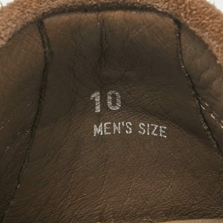 Pre Owned Tod's Light Brown Suede Bow Loafers Size 44.5 
