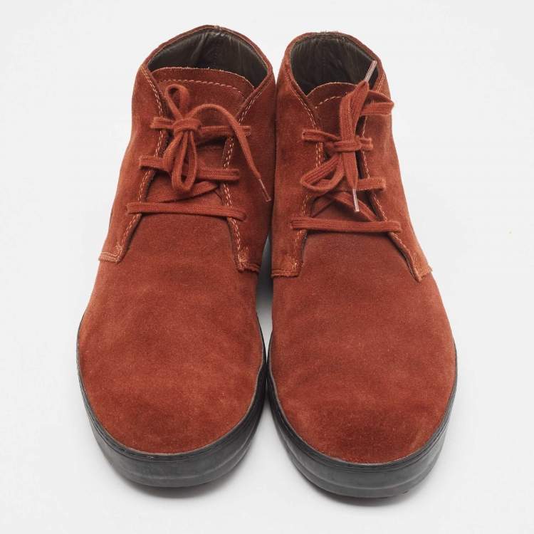 Pre Owned Tod's Brown Suede Chukka Ankle Boots Size 43