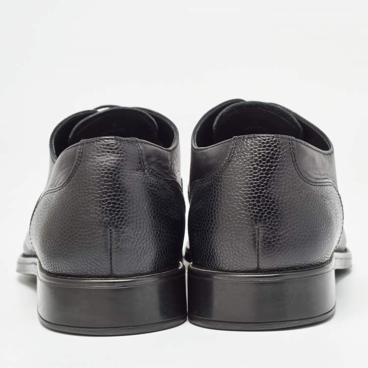 Pre Owned Tod's Black Leather Lace Up Oxfords Size 43