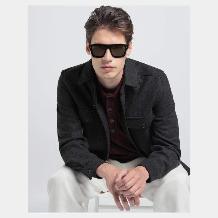 Pre Owned Tom Ford Black Sunglasses 53