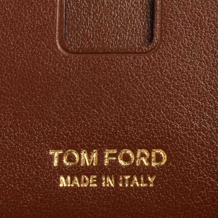 Pre Owned Tom Ford Brown Lizard Money Clip Wallet
